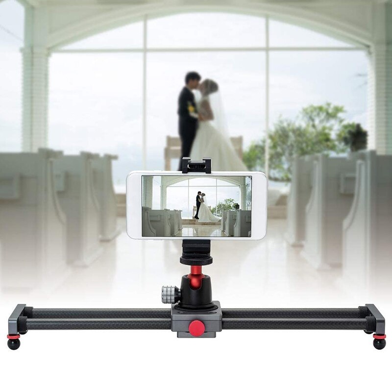 16 Inch/40Cm Mini Tafel Top Video Camera Slider Carbon Fiber Rail Staven Voor Smartphone Iphone Dslr Laden tot 11 Lbs