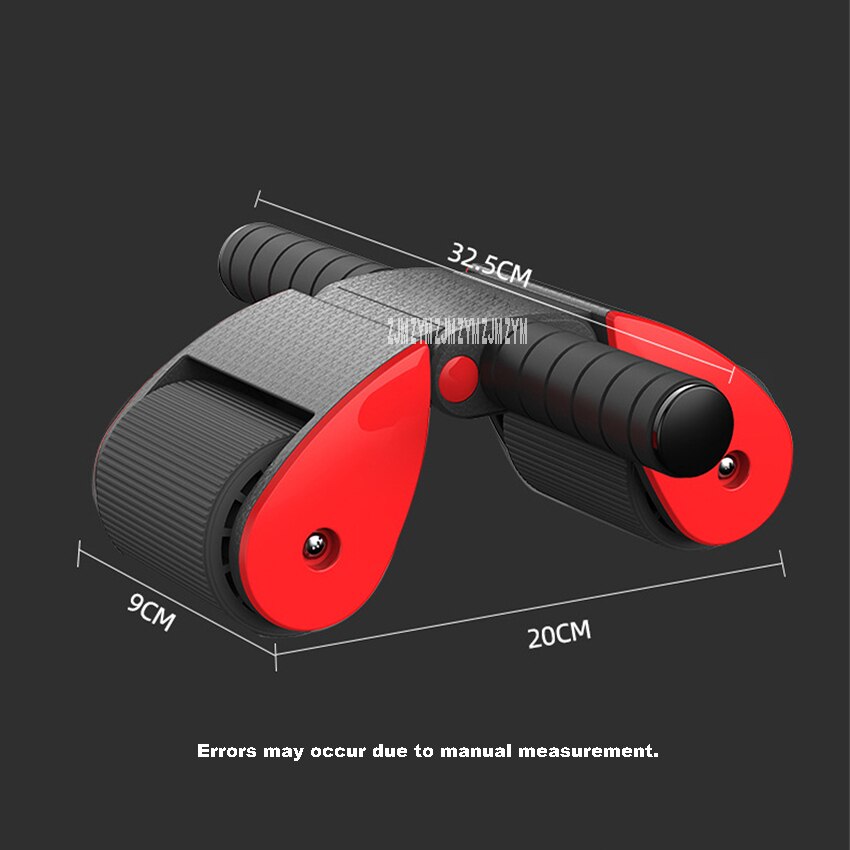 Folding Ab Roller Coaster Home Gym Abdominal Muscle Training Device Wheel Double Wheel Power Roller Indoor Fitness Equipment