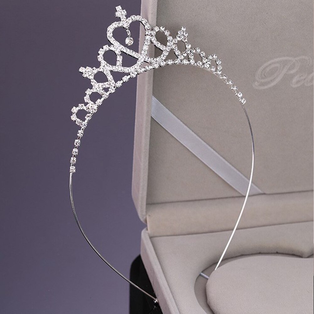 Hair Bands For Girl Diamond Crown Kids Headwear Children&#39;s Accessories For Wedding Dress Performance Hosting