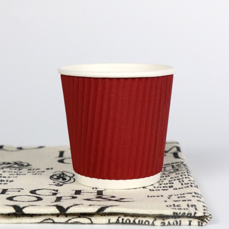 50 Stuks Double Layer Thicken Wegwerp Koffie Cup 4 Oz 100 Ml Kleine Mini Melk Drinken Thee soja Papier Cups Met Covers: cup5