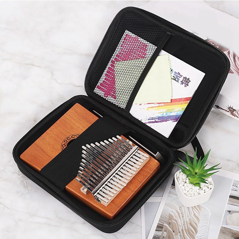 Kalimba Case Thumb Piano Box Bag Water-Resistant Shockproof Percussion Keyboard Musical Instruments Part