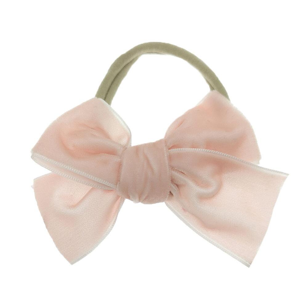 Effen Fluwelen Strik Baby Hoofdbanden Voor Meisjes Handgemaakte Nylon Elastische Zachte Knoop Baby Tulband Hoofdband Pasgeboren Baby Haaraccessoires: 13