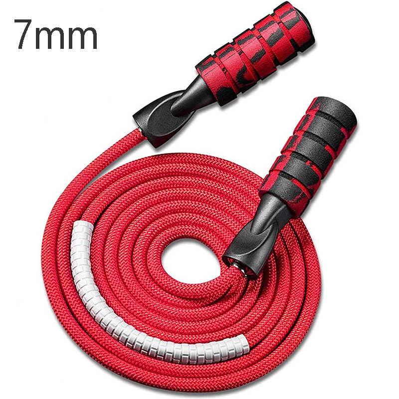 Springtouw Verstelbare Lengte Wirwar Gesegmenteerde Soft Kralen Springtouw, Fitness Springtouw Voor Kinderen Man Vrouwen: Red-7mm