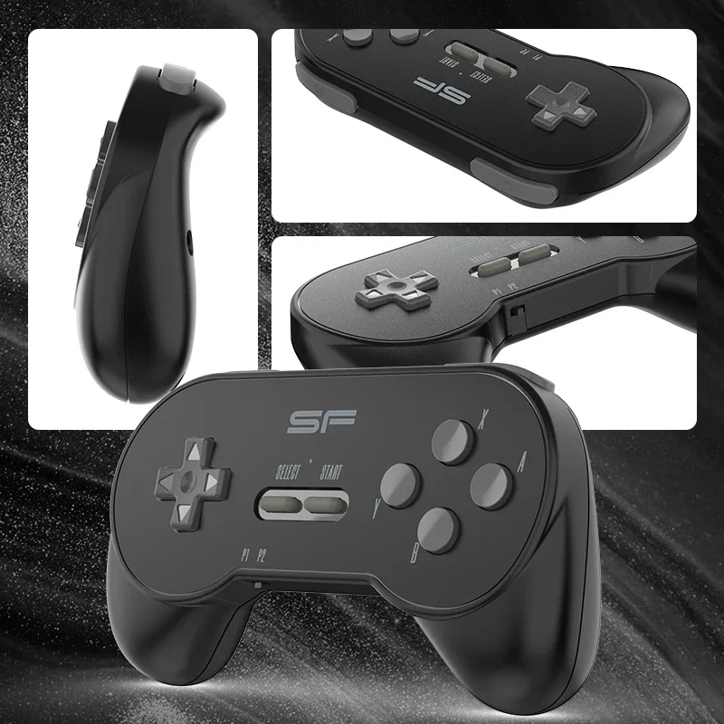 Data Frog 2PCS Zwart Game Controller voor SF2000 Game Console Draadloze Gamepad Joystick voor S7 Video Game Console Console