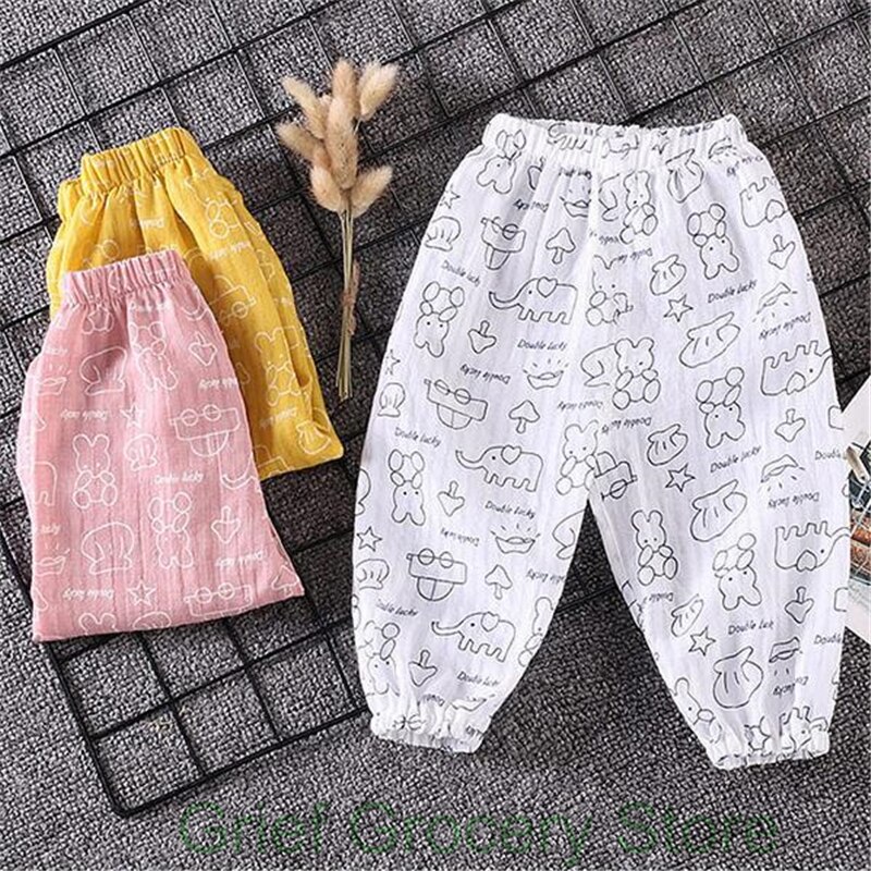 Zomer Peuters Baby Meisje Jongen Bodems Anti-Mug Broek Meisjes Jongens Casual Ananas Afdrukken Lange Bloeiers Broek