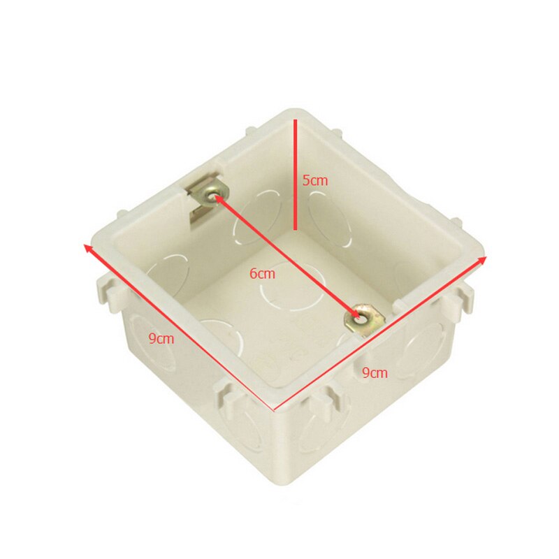 86*86mm Cassette Universal White Wall Mounting Box for Wall Switch and Plastic Enclosure Socket Back Box Outlet