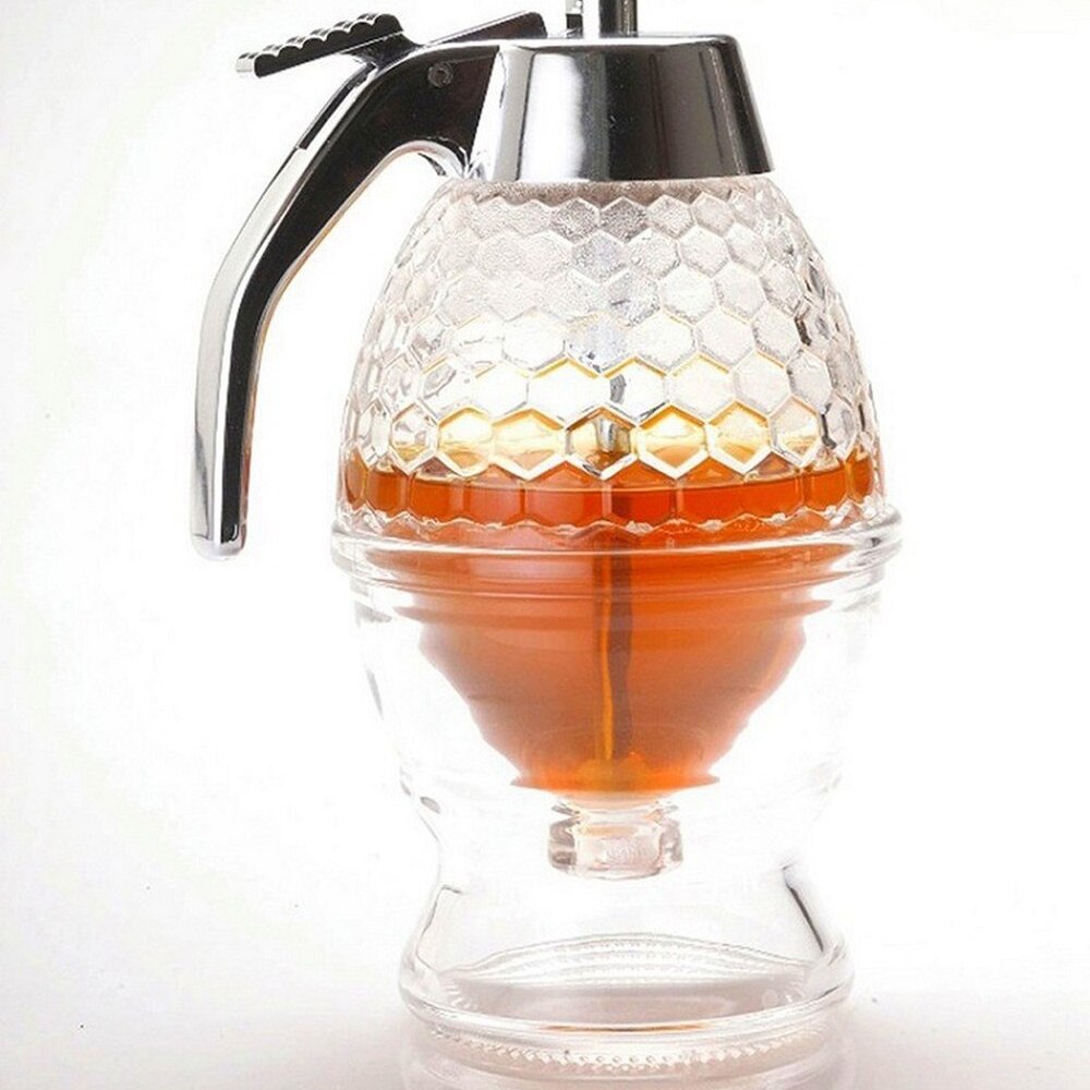 Presser bouteille miel distributeur miel pot conteneur abeille goutteur bouilloire stockage réservoir support jus sirop tasse accessoires de cuisine