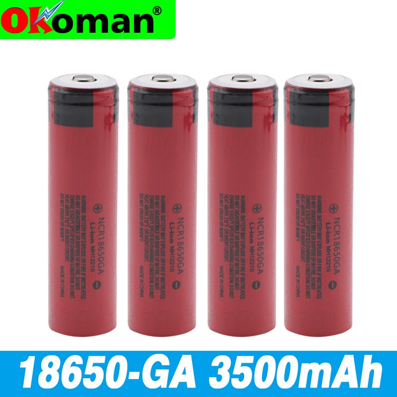 100% 18650 battery 3500mah 3.7v lithium battery for NCR18650ga 3500mah Suitable for flashlight battery
