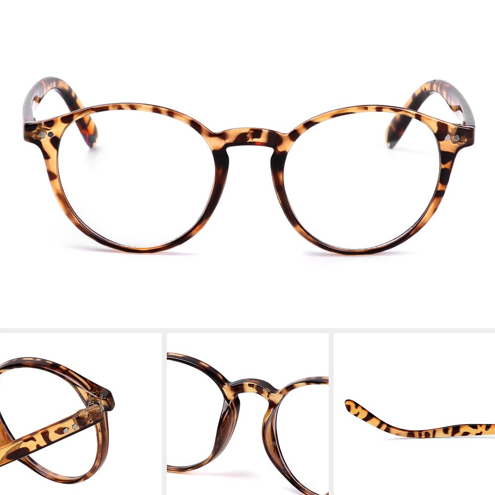 1 PC oeil bleu lumière bloquant lunettes ultraléger cadre rond optique lunettes cadres bloquant jeu plat miroir lunettes