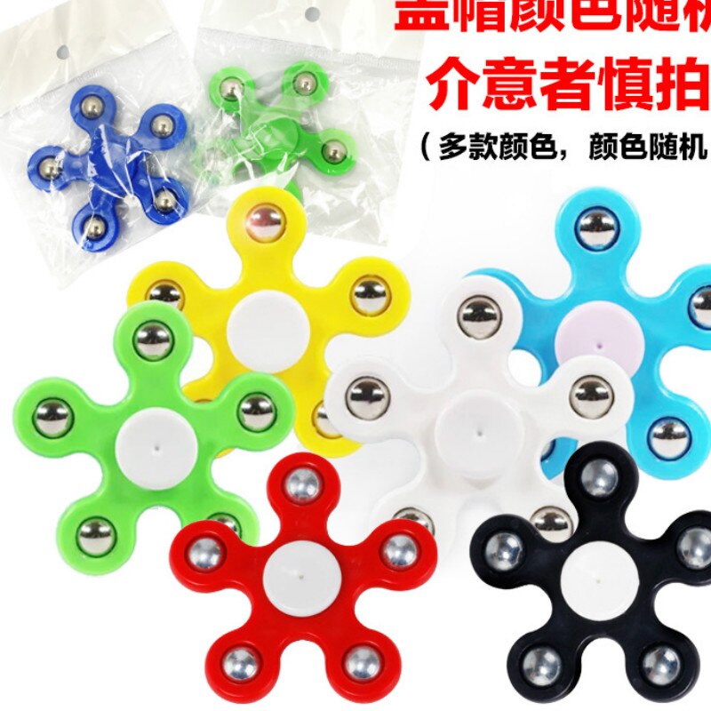 Juguete antiestrés el Pentágono cinco cuenta PUNTA DEL Fidget Spinner