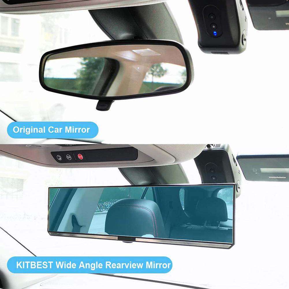 Rétroviseur Intérieur Panoramique Universel Anti-éblouissement Avec Ventouse - 32cm