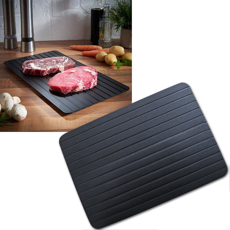 Fast Defrosting Tray for Frozen Food Thawing Plate Defrost Meat, Rapid Thaw Defrosting Tray Frozen Food Quickly without Electric