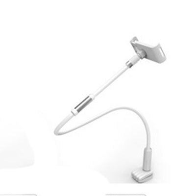 Verstelbare bed tabletstandaard, flexibel, 120cm sterke armen, universele draaibare desktopondersteuning, tablethouder voor ipad pro 3.5-9.7 ": Zilver