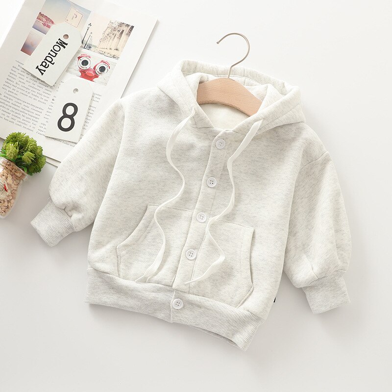 Citrus Herfst Lente Kinderen Kids Jongen Jas Effen Mode Meisje Lange Mouw Vest Baby Kapmantel Voor Peuters