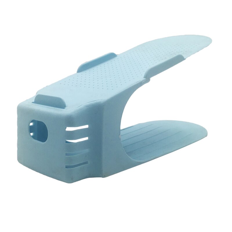 Porte-chaussures rangement pour chaussures Double porte-chaussures, porte-chaussures, porte-chaussures à usage domestique: 1pc Blue