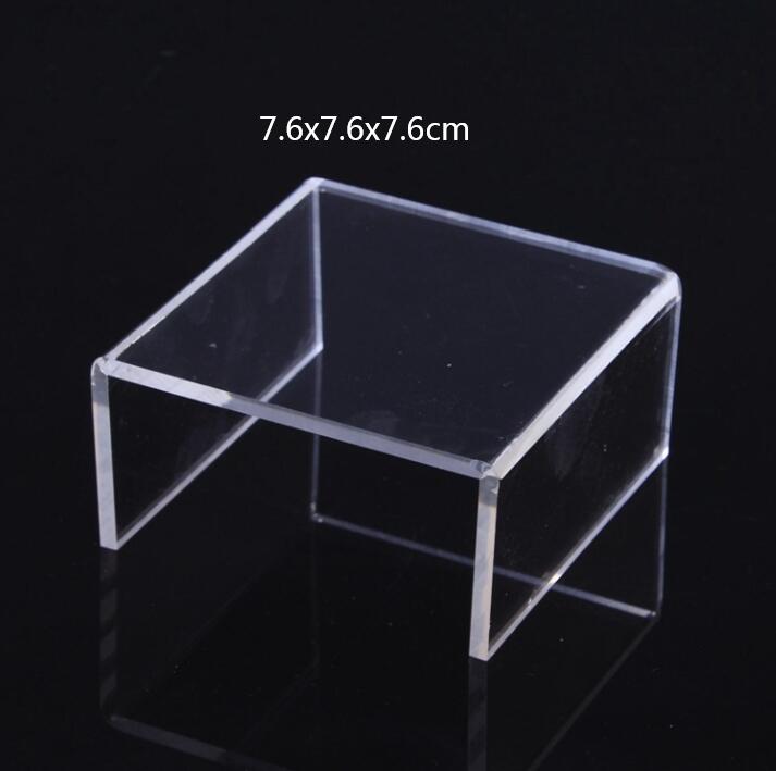 3Mm Acrylic U-Shaped Transparent Display Rack Stand Counter Bracket Tray Shelf Cosmetics Organization Clear Showcase Cup Cake: 7.6x7.6x7.6cm