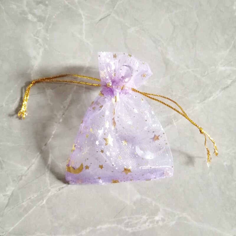 500 sztuk Star Moon Organza torby na prezenty woreczek na etui na biżuterię Mini saszetka sznurek do przechowywania opakowanie biżuterii na torebki torby ekspozycyjne