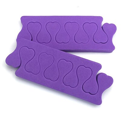 200pcs/pack Nail Art Finger Soft Foam Toe Separator Sponge Finger Separator Dividers Pedicure Manicure Nail Care Tools: Purple