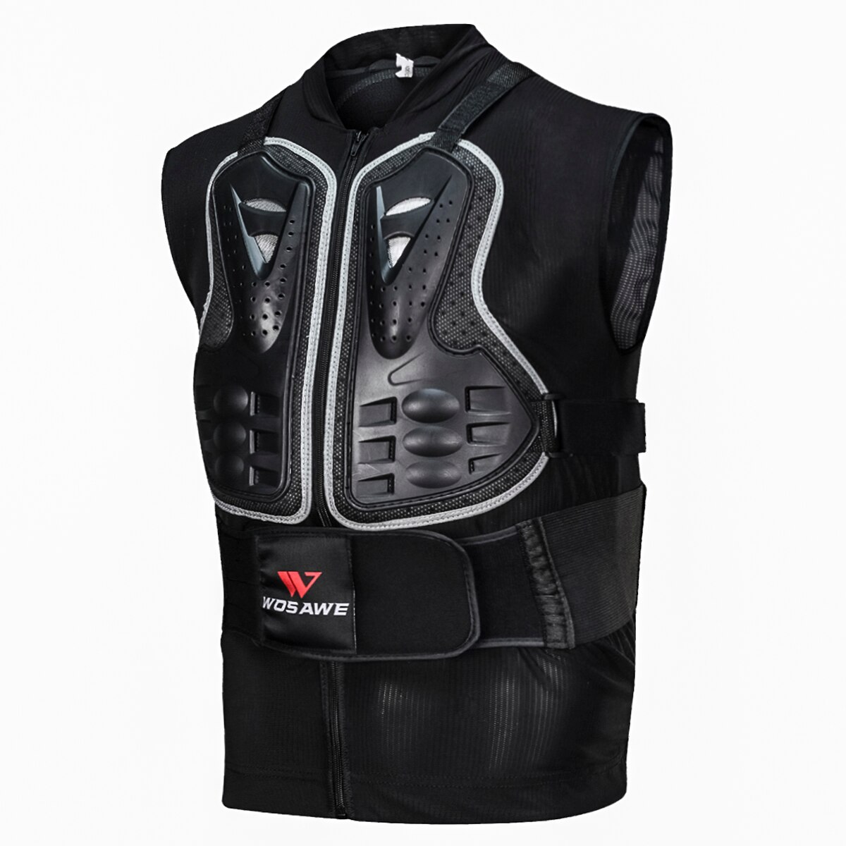 Wosawe motorcykel rustning ryggstöd bröstjacka mountainbike skyddsväst mtb skateboard utomhussport motorcyklist väst