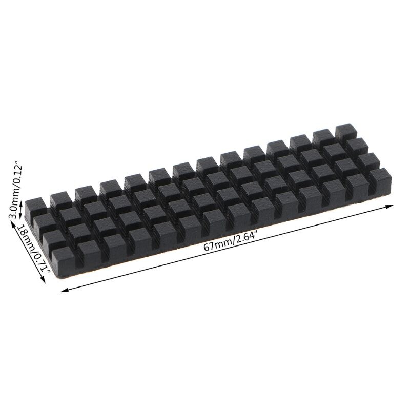 M2 koellichaam SSD M.2 koeler - 4 sets Heatsink 2280 PCIE NVME CPU-koeling, met siliconen warmtegeleidingspad aluminium koeler, ultra dun, 70 x 22 x 3 mm