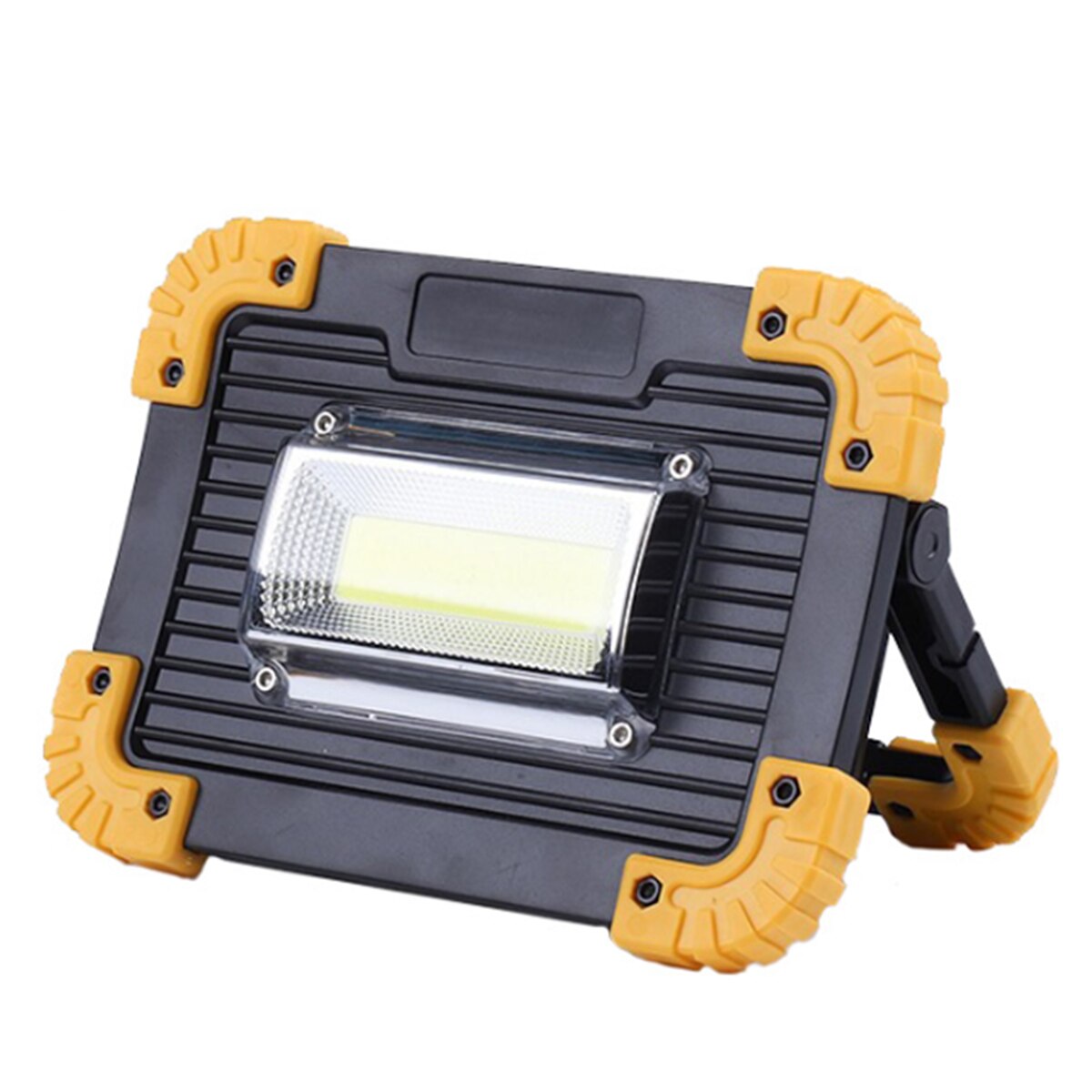 100W foco Led portátil 30000lm luz Led de trabajo súper brillante recargable para Camping al aire libre lámpara Led linterna por 18650: C / NO Battery