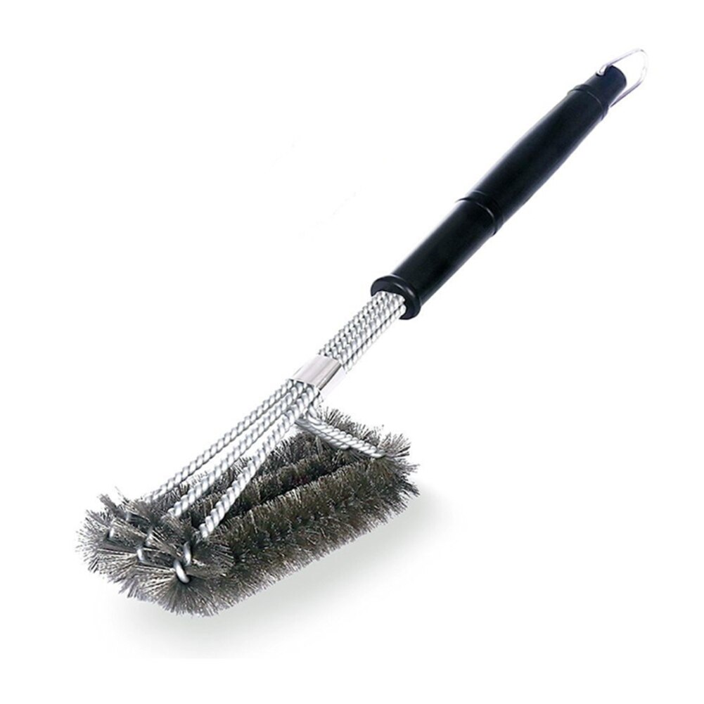 Outdoor Camping Grill Cleaning Brush Wire Bristles Cleaning Brush Steel Wire Kitchen Home Cleaner BBQ Accessories