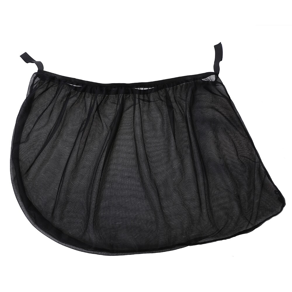 Parasol negro para ventana trasera de coche, Protector UV, cortina de tela, 1 par
