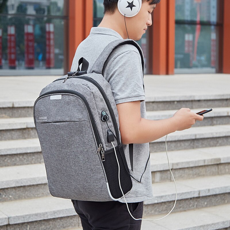 Anti-diefstal Mannen Rugzakken Schooltassen voor Tieners Jongens Grote Capaciteit 15.6 Inch Laptop Rugzak USB Opladen Travel Mannen tassen