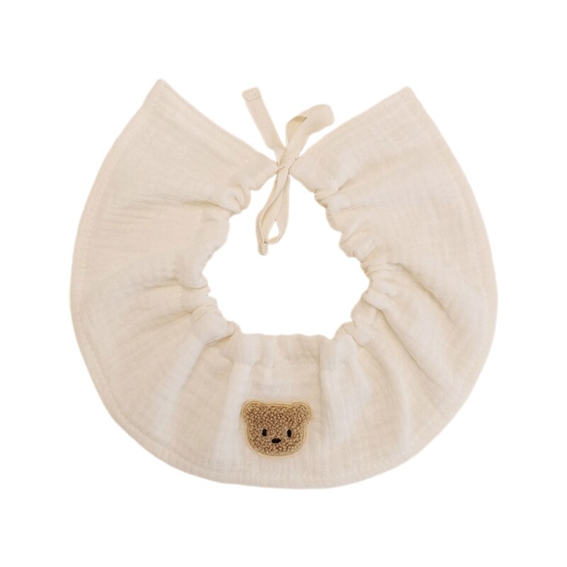 Cartoon Beer Kant Up Burp Doek Babyvoeding Bib Bandana Sjaal Zakdoek 4 Lagen Zachte Katoenen Gaas Speeksel Handdoek: Khaki