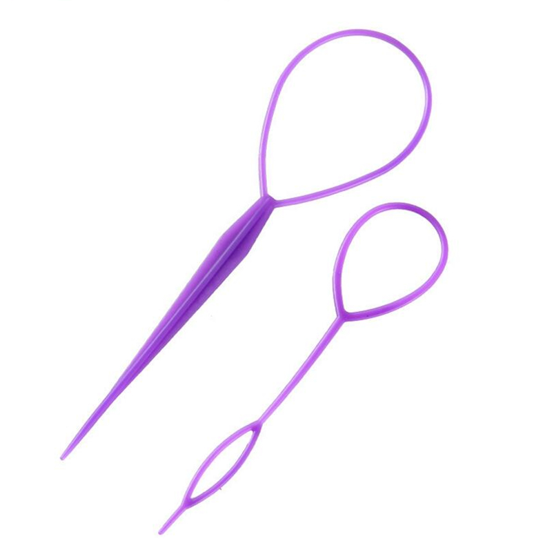 2 piezas para hacer moños, herramienta de peinado para trenzar el cabello, Coleta, peinados, Clip, palo de bucle, accesorios para peinados