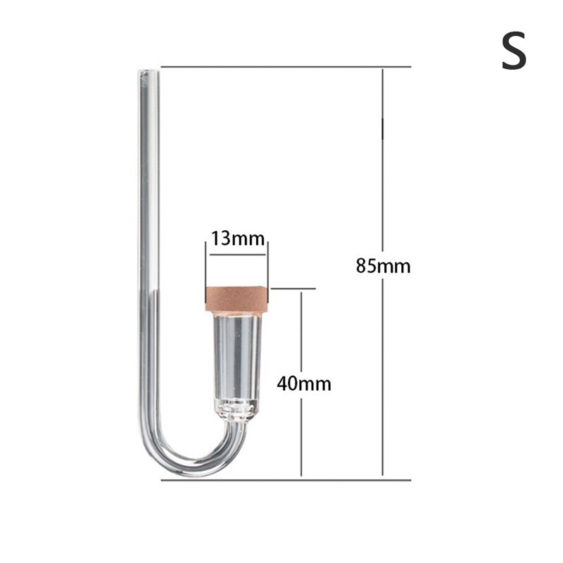 Acryl Transparante CO2 Diffuser Verstuiver Bubble Counter Voor Aquarium Planten: S