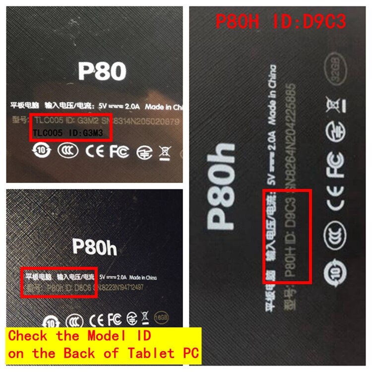 Teclast-pantalla táctil de 8 pulgadas para Tablet, cristal capacitivo con Sensor táctil, para Teclast P80, TLC005 /P80h, D8C6, D9C3, CH1173-FPC, V1.0, DH-0887A5-PG-FPC725