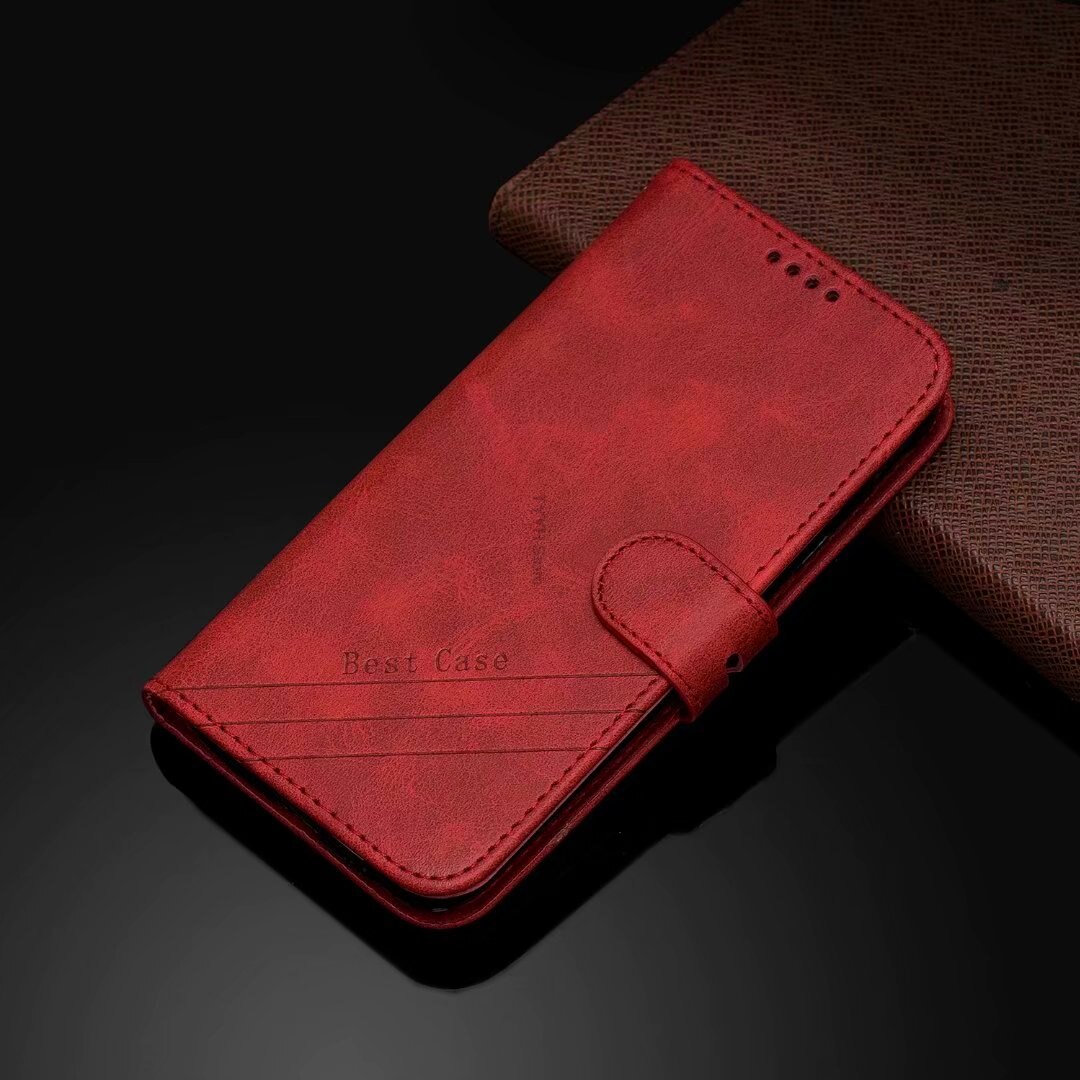 For Huawei Honor 8 Lite Case Leather Flip Case sFor Funda Huawei Honor8 Lite Honor 8Lite Honor8Lite Cases Magnetic Wallet Cover: Red