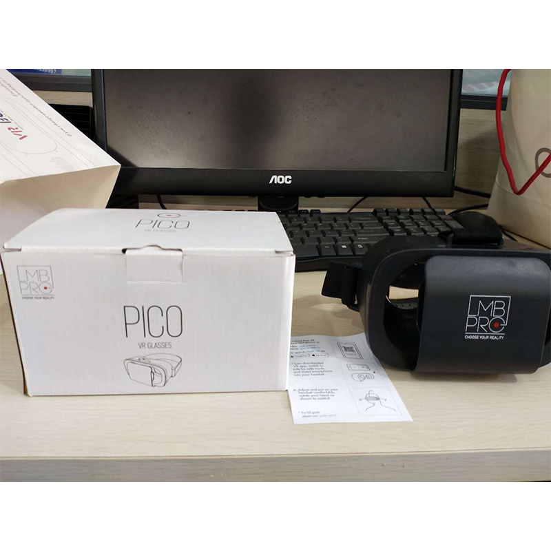 Gafas Vr con caja de auriculares, Gafas para casco, película de película 3D, cartón envolvente, realidad Virtual, para Xiaomii, teléfono inteligente, cartón, Pc
