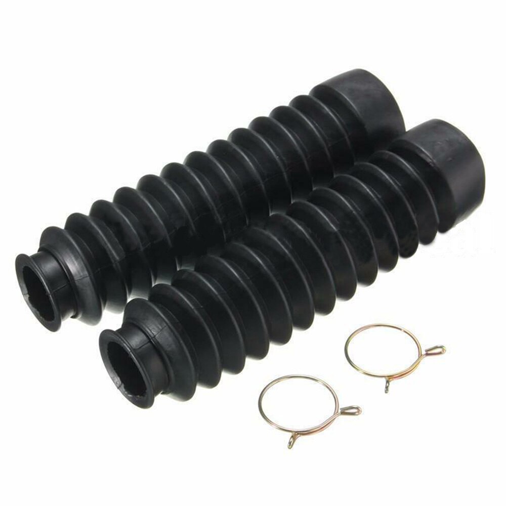 2*Fork Bellows Universal Off-road Motorcycle Rubber Boot Dust Cap 13 Section And