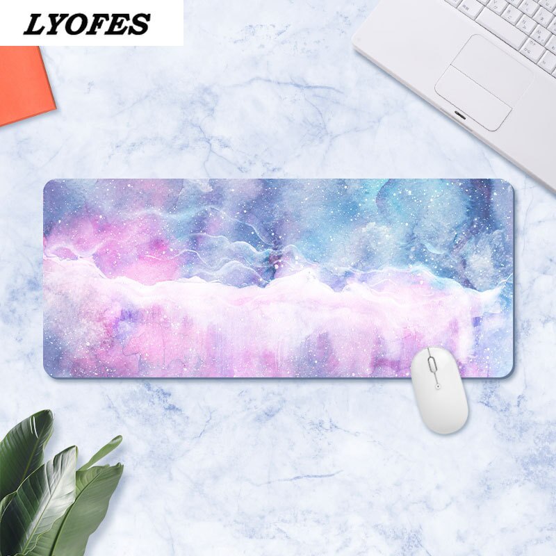 Kawaii Desk Mat Gamer Large Marble Desk Pad Mouse Pad Waterproof Computer Keyboard Table Decoration Cover Gaming Player Mice Mat: 300x800x2mm 21