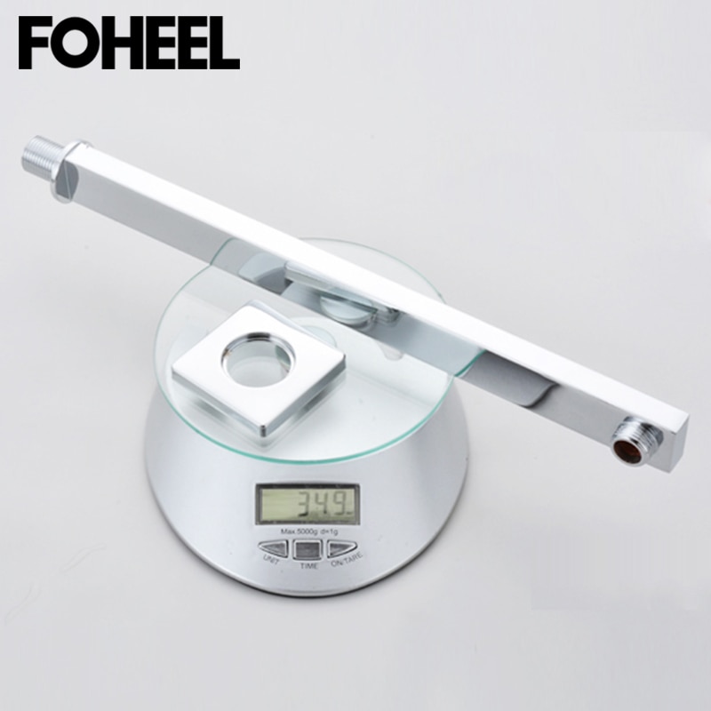 Wall Mounted Copper Shower Extension Arm Square Shower Wall Hanging Bathing Rod Bathroom Concealed Install Shower Arm