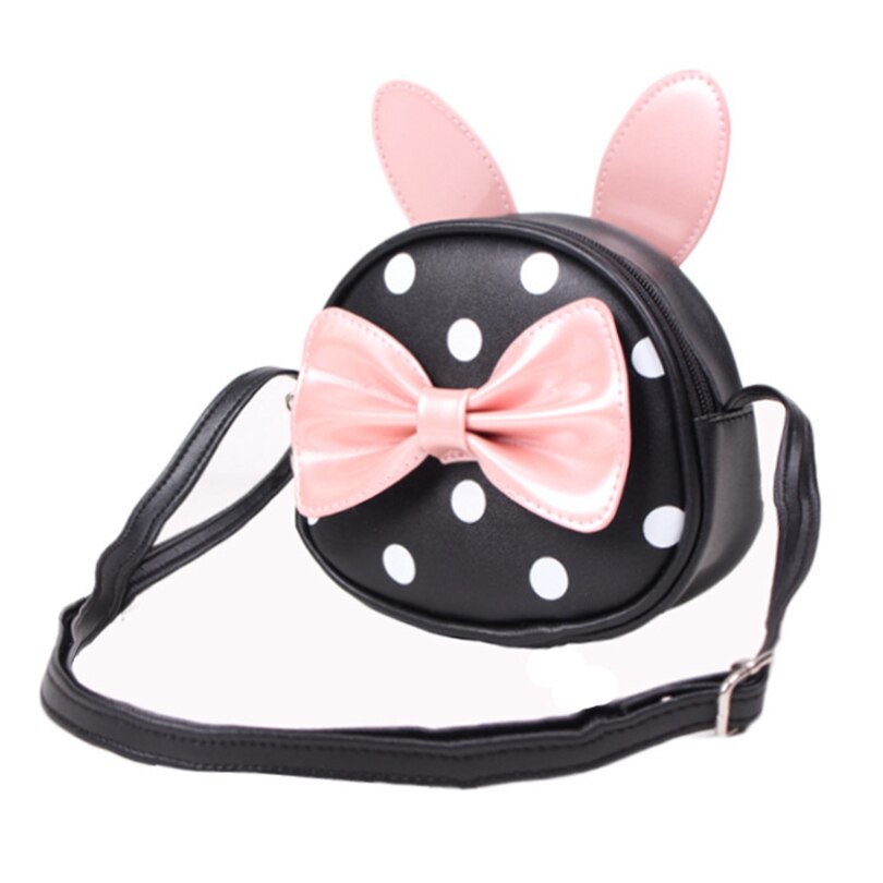 Heopono belle réglable bandoulière mignon belle enfants enfants petit Bowknot en cuir filles Messenger sac