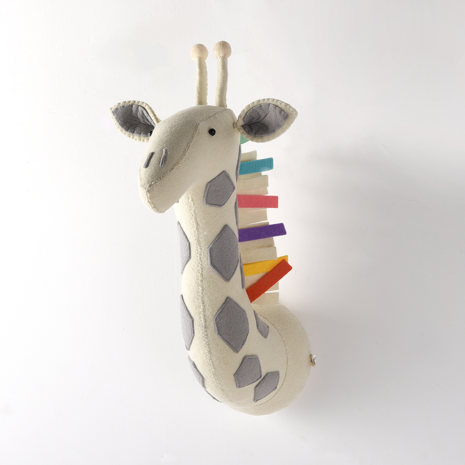 Ins Nordic Animals Head decorazione murale feltro fatto a mano teste di animali appeso a parete giocattoli di peluche Baby Boy Room Kids Girl Room Decor