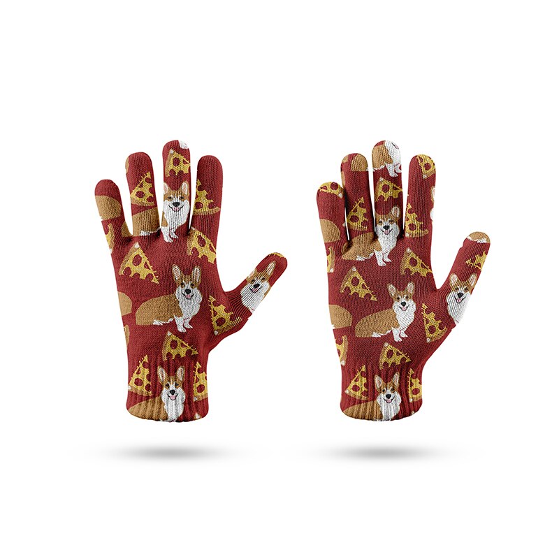 Guantes creativos con estampado de calavera para hombre y mujer, guantes de punto con pantalla táctil del teléfono móvil, para deportes de invierno, cálidos, mitones de conducción: style15