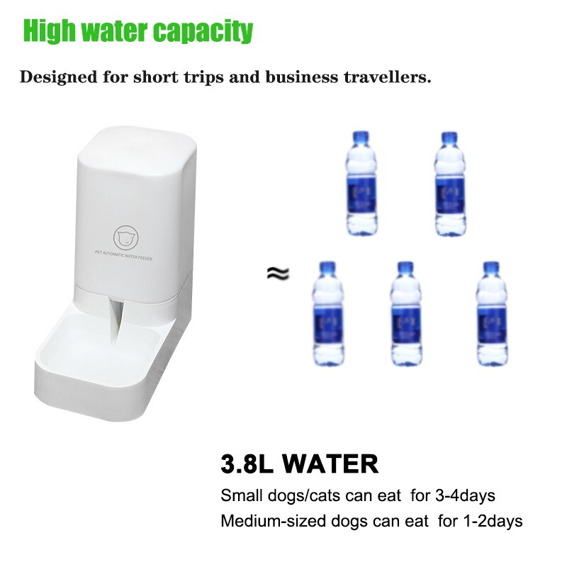 Pets Feeder Dog Large Capacity Feed Dispenser Cat Automatic 3.8L Drinking Feeder Kittens Water Bowl Pet Accessories