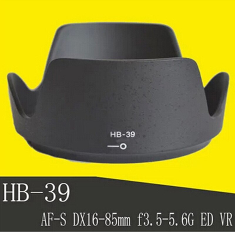 HB-39 HB 39 Zonnekap bloemblaadje baynet bloem zonnekap voor Nikon AF-S 16-85mm f3.5-5.6G ED 67mm lens protector Zwart Plastic