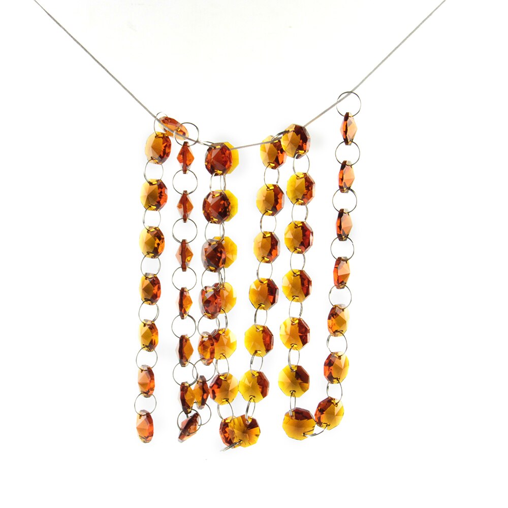 10 Meter 14mm Perlen Girlande Strang Mit Ringe Hängen Kristall Glas Vorhang Diamant Ketten Partei Baum Hochzeits-mittel Dekor: Tee