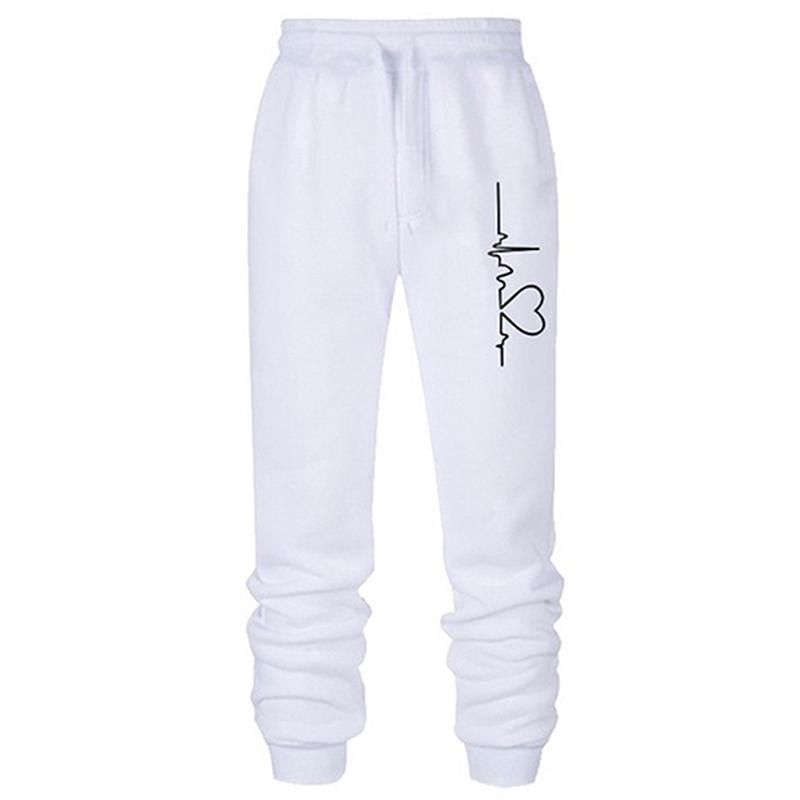 Lässige trainingshose für damen Ich bin herbst, Ideal für Sport und freizeit. sterben dünne baumwollhose mit drucken ist perfekt für frühling und herbst.: Weiß / S