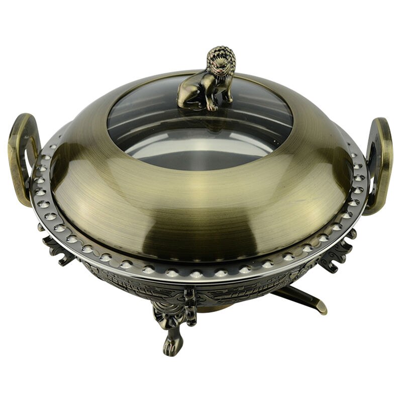 Mini olla para acampar al aire libre, estufa de Alcohol para Hotel, olla pequeña de acero inoxidable, horno de comida, plato pequeño de chaffy