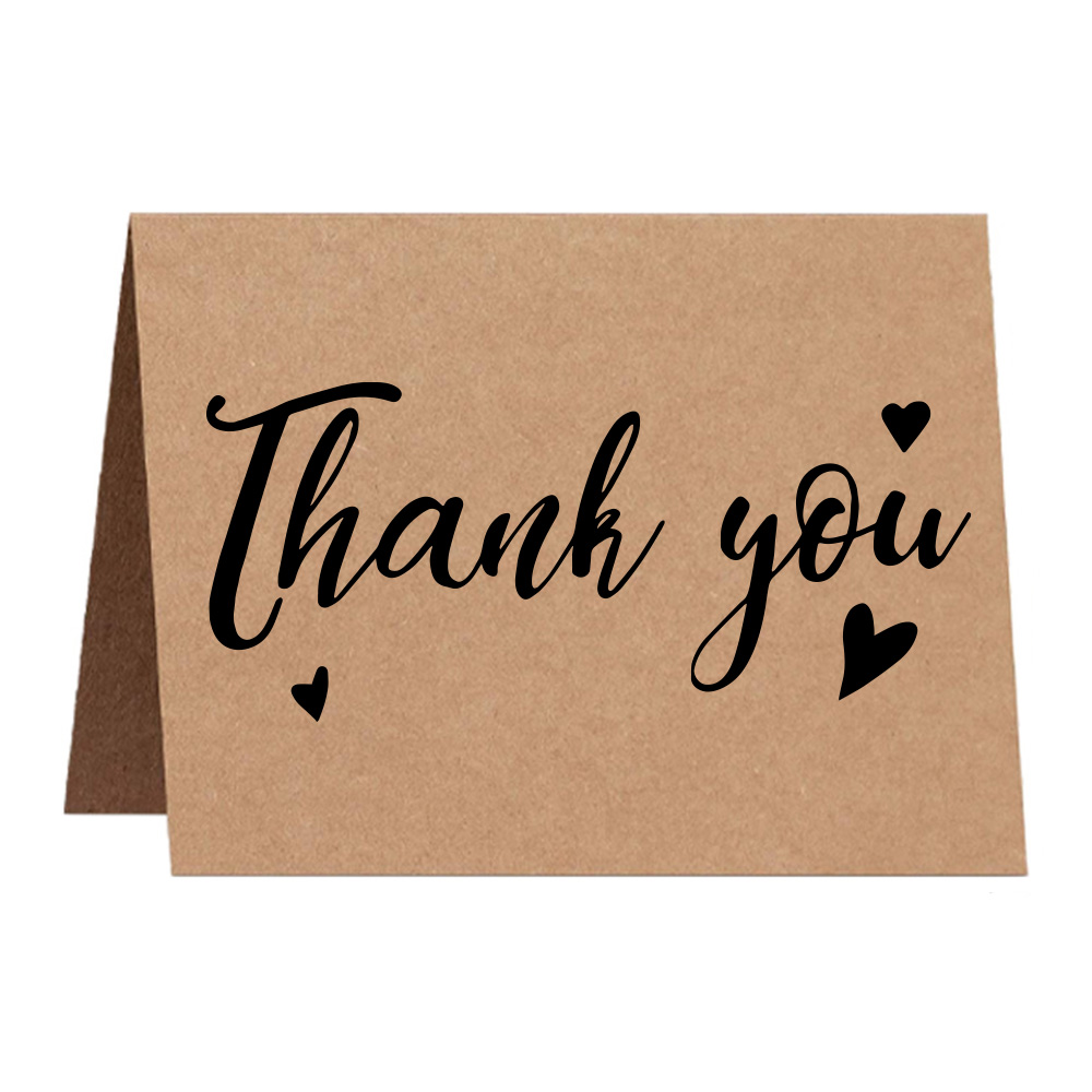 10Pcs Kraft Paper Thank You Card Large 4x6'' Business Note Cards Perfect For Graduation Baby Shower Wedding Greeting Cards: A8