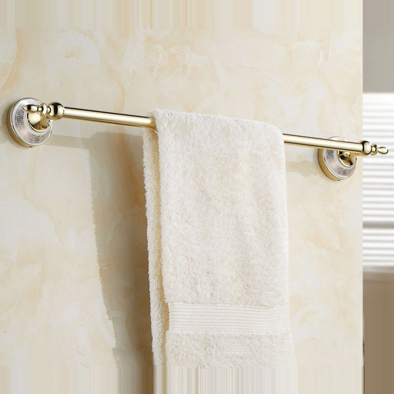 Toallero de estilo Retro montado en la pared, accesorios de baño, HYT-11896-G, 60cm, superficie dorada
