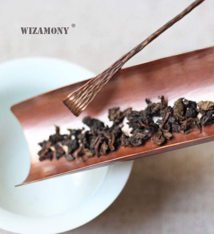 WIZAMONY Chinese Classical Tea Accessories Tea Set Scoop Red Cooper Japanese Needle Digger Kungfu Six Gentlemen of Tea Handmade