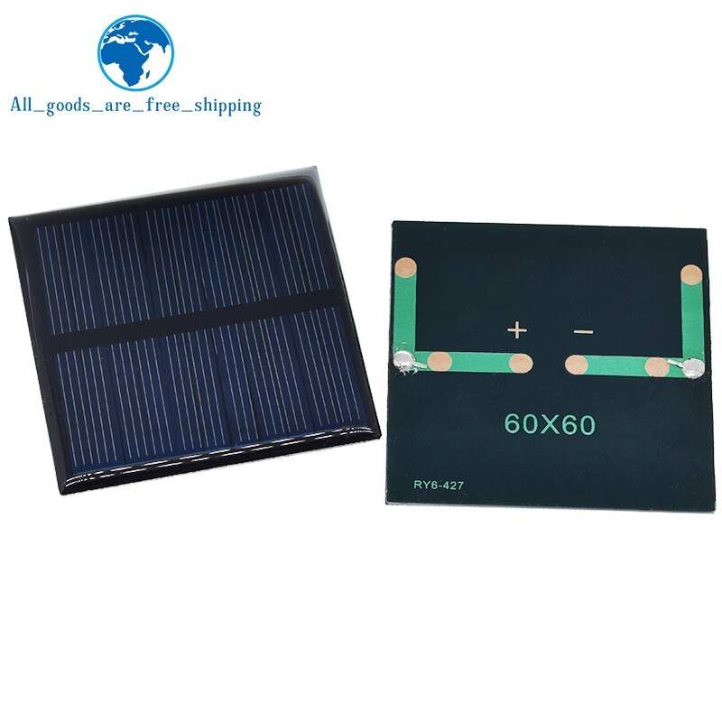 1PCS 60mm Solar Panel 5.5v 80ma 0.44W Mini Solar System DIY For Battery Cell Phone Chargers