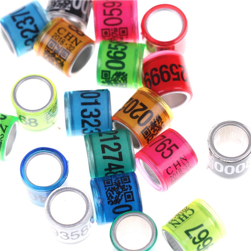 20pcs/lot Pigeon Rings Digital Bird Foot Ring Bird Parrot Pigeon Leg Rings Supplies Accessories Bird Training Tool